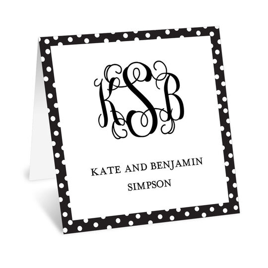 Black Dotted Edge Folded Enclosure Cards
